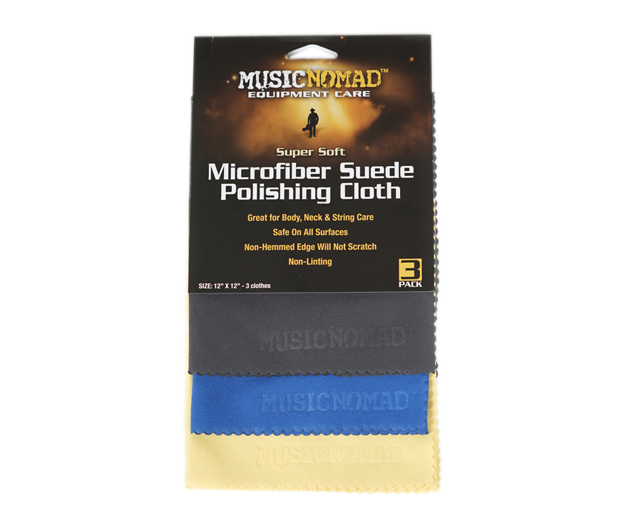 Music Nomad Super Soft Microfiber Suede Polishing Cloth - 3 Pack