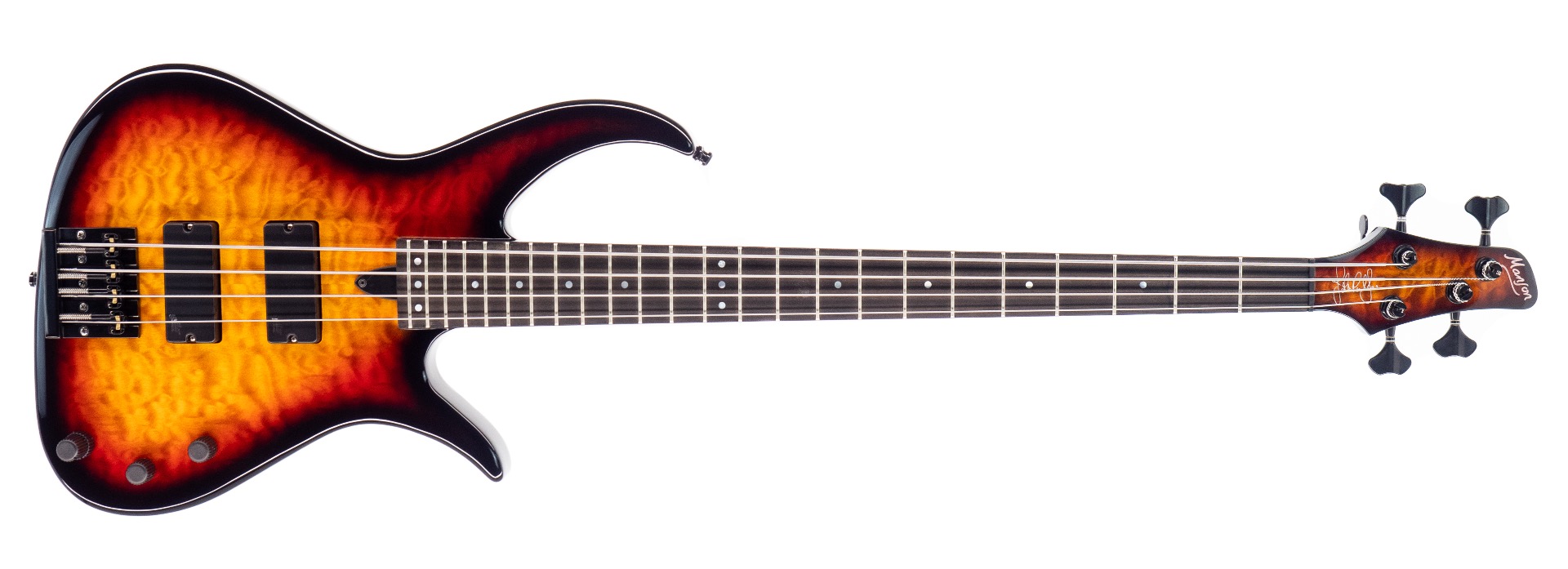 Manson E-Bass John Paul Jones Signature Bass Quilt Top Gloss Vintage Sunburst