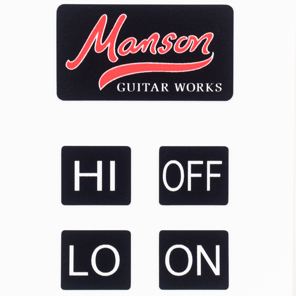 Manson Guitar Works Sustainiac Control Stickers
