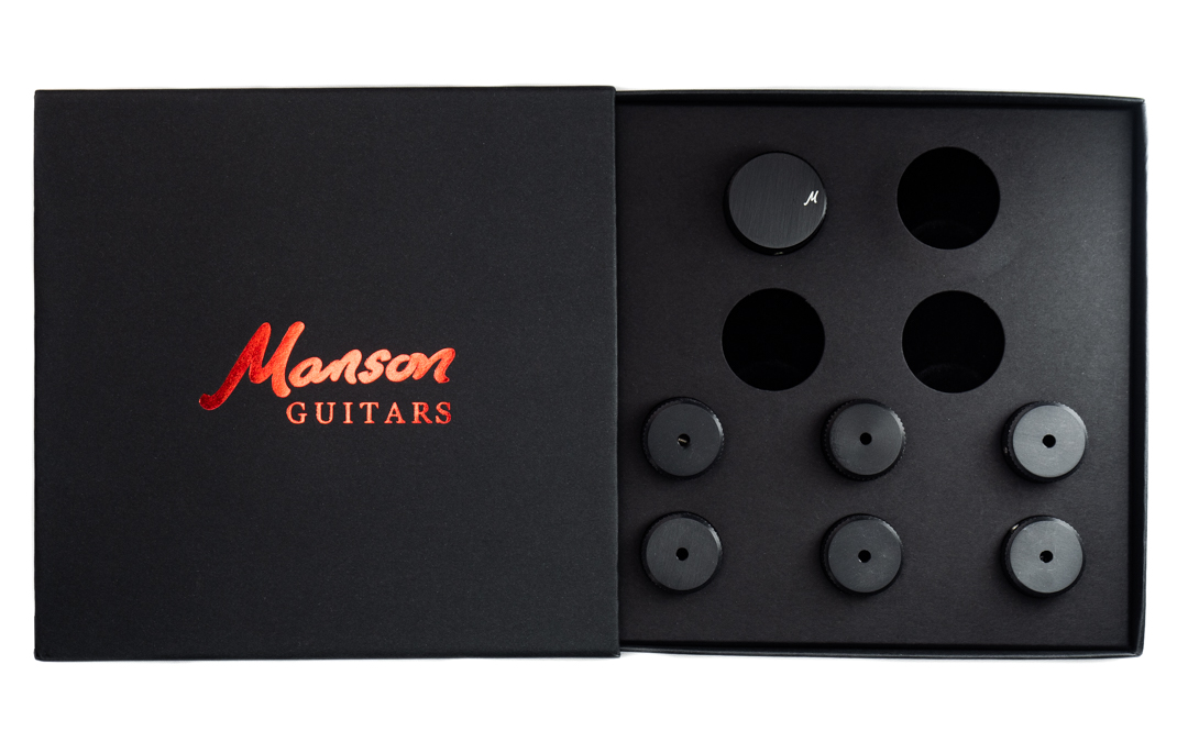 Manson Custom Hardware Set Black Aluminium Knurled Shaft