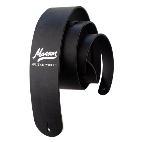 Manson Standard Leather Guitar Strap Silver