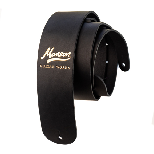 Manson Standard Leather Guitar Strap Gold